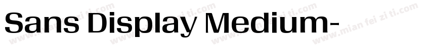 Sans Display Medium字体转换
